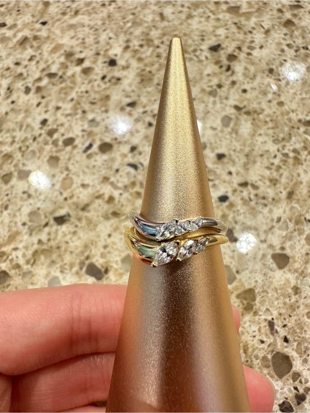 Mixed metal ring set